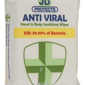 JD Protects Anti Viral Hand Sanitising Wipes 15s