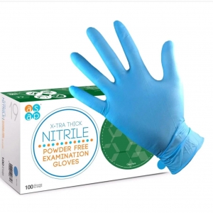 ASAP X-tra Thick Blue Nitrile Gloves Large