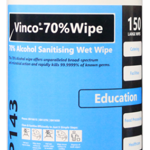 Vinco  Education Alcohol Wipe 150 Tub White