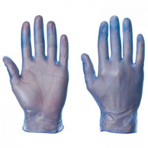 Supertouch Powder Free Vinyl Blue Gloves XL